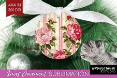 Peony Flowers Ornament PNG - Floral PNG Sublimation Product Image 1