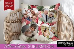 Poinsettia Christmas Photo Pillow PNG - Christmas Poinsettia Product Image 1