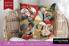 Poinsettia Christmas Photo Pillow PNG - Christmas Poinsettia Product Image 1