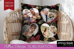 Poinsettia Christmas Photo Pillow PNG - Christmas Poinsettia Product Image 1