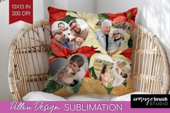 Poinsettia Christmas Photo Pillow PNG - Christmas Poinsettia Product Image 1