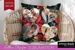 Poinsettia Christmas Photo Pillow PNG - Christmas Poinsettia Product Image 1