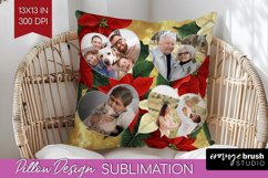 Poinsettia Christmas Photo Pillow PNG - Christmas Poinsettia Product Image 1