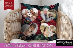 Poinsettia Christmas Photo Pillow PNG - Christmas Poinsettia Product Image 1