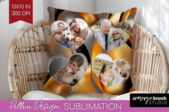 Rose Gold Photo Pillow PNG - Abstract Picture Frame Pillow Product Image 1