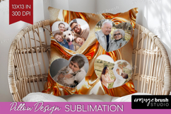 Rose Gold Photo Pillow PNG - Abstract Picture Frame Pillow Product Image 1