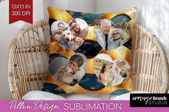 Rose Gold Photo Pillow PNG - Abstract Picture Frame Pillow Product Image 1