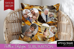 Rose Gold Photo Pillow PNG - Abstract Picture Frame Pillow Product Image 1