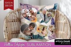 Floral Photo Pillow PNG - Sping Flowers Picture Frame Pillow Product Image 1