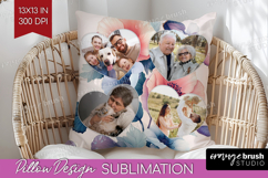 Floral Photo Pillow PNG - Sping Flowers Picture Frame Pillow Product Image 1