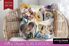 Floral Photo Pillow PNG - Sping Flowers Picture Frame Pillow Product Image 1