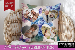 Floral Photo Pillow PNG - Sping Flowers Picture Frame Pillow Product Image 1