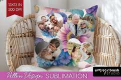 Floral Photo Pillow PNG - Sping Flowers Picture Frame Pillow Product Image 1