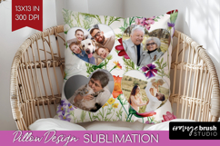 Spring Photo Pillow PNG - Flowers Picture Frame Pillow Cover Product Image 1