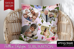 Spring Photo Pillow PNG - Flowers Picture Frame Pillow Cover Product Image 1