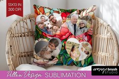 Stained Glass Photo Pillow PNG - Flowers Picture Frame Cover Product Image 1