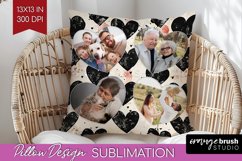 Valentines Day Photo Pillow PNG - Heart Picture Frame Pillow Product Image 1