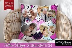 Valentines Day Photo Pillow PNG - Heart Picture Frame Pillow Product Image 1
