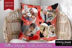Valentines Day Photo Pillow PNG - Heart Picture Frame Pillow Product Image 1