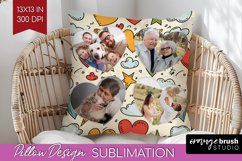 Valentines Day Photo Pillow PNG - Heart Picture Frame Pillow Product Image 1