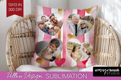 Valentines Day Photo Pillow PNG - Heart Picture Frame Pillow Product Image 1