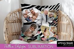 Family Photo Frame Pillow Sublimation - Floral Pillow Cover Product Image 1
