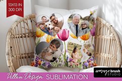 Wildflowers Photo Pillow PNG - Floral Picture Frame Pillow Product Image 1