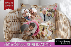 Floral Photo Pillow PNG - Peony Flower Picture Frame Pillow Product Image 1