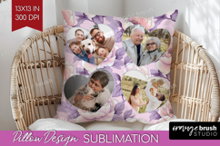 Floral Photo Pillow PNG - Peony Flower Picture Frame Pillow Product Image 1
