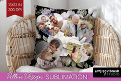 Floral Photo Pillow PNG - Peony Flower Picture Frame Pillow Product Image 1