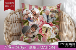 Floral Photo Pillow PNG - Peony Flower Picture Frame Pillow Product Image 1