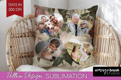 Floral Photo Pillow PNG - Peony Flower Picture Frame Pillow Product Image 1