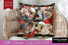 Floral Photo Pillow PNG - Peony Flower Picture Frame Pillow Product Image 1