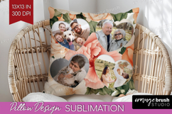 Floral Photo Pillow PNG - Peony Flower Picture Frame Pillow Product Image 1