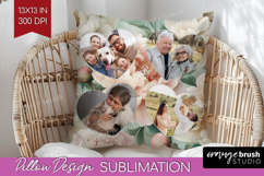 Floral Photo Pillow PNG - Peony Flower Picture Frame Pillow Product Image 1