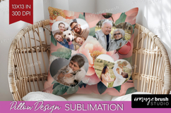 Floral Photo Pillow PNG - Peony Flower Picture Frame Pillow Product Image 1