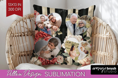 Floral Photo Pillow PNG - Peony Flower Picture Frame Pillow Product Image 1
