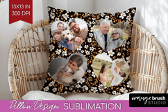 Retro Flowers Photo Pillow PNG - Floral Picture Frame Pillow Product Image 1