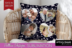 Retro Flowers Photo Pillow PNG - Floral Picture Frame Pillow Product Image 1