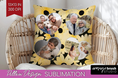 Retro Flowers Photo Pillow PNG - Floral Picture Frame Pillow Product Image 1