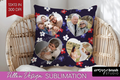 Retro Flowers Photo Pillow PNG - Floral Picture Frame Pillow Product Image 1