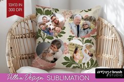 Flowers Photo Pillow PNG - Vintage Floral Picture Frame Product Image 1