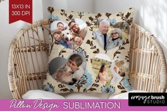 Flowers Photo Pillow PNG - Vintage Floral Picture Frame Product Image 1