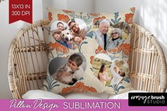 Flowers Photo Pillow PNG - Vintage Floral Picture Frame Product Image 1