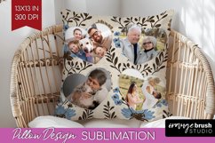 Flowers Photo Pillow PNG - Vintage Floral Picture Frame Product Image 1