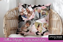 Family Photo Frame Pillow Sublimation - Floral Pillow Cover Product Image 1