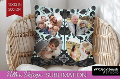 Folk Flowers Photo Pillow PNG - Floral Picture Frame Pillow Product Image 1