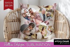 Rose Photo Pillow PNG - Floral Picture Frame Pillow Cover Product Image 1