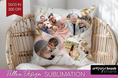 Rose Photo Pillow PNG - Floral Picture Frame Pillow Cover Product Image 1