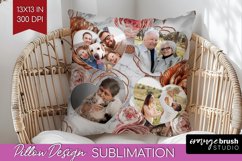Rose Photo Pillow PNG - Floral Picture Frame Pillow Cover Product Image 1